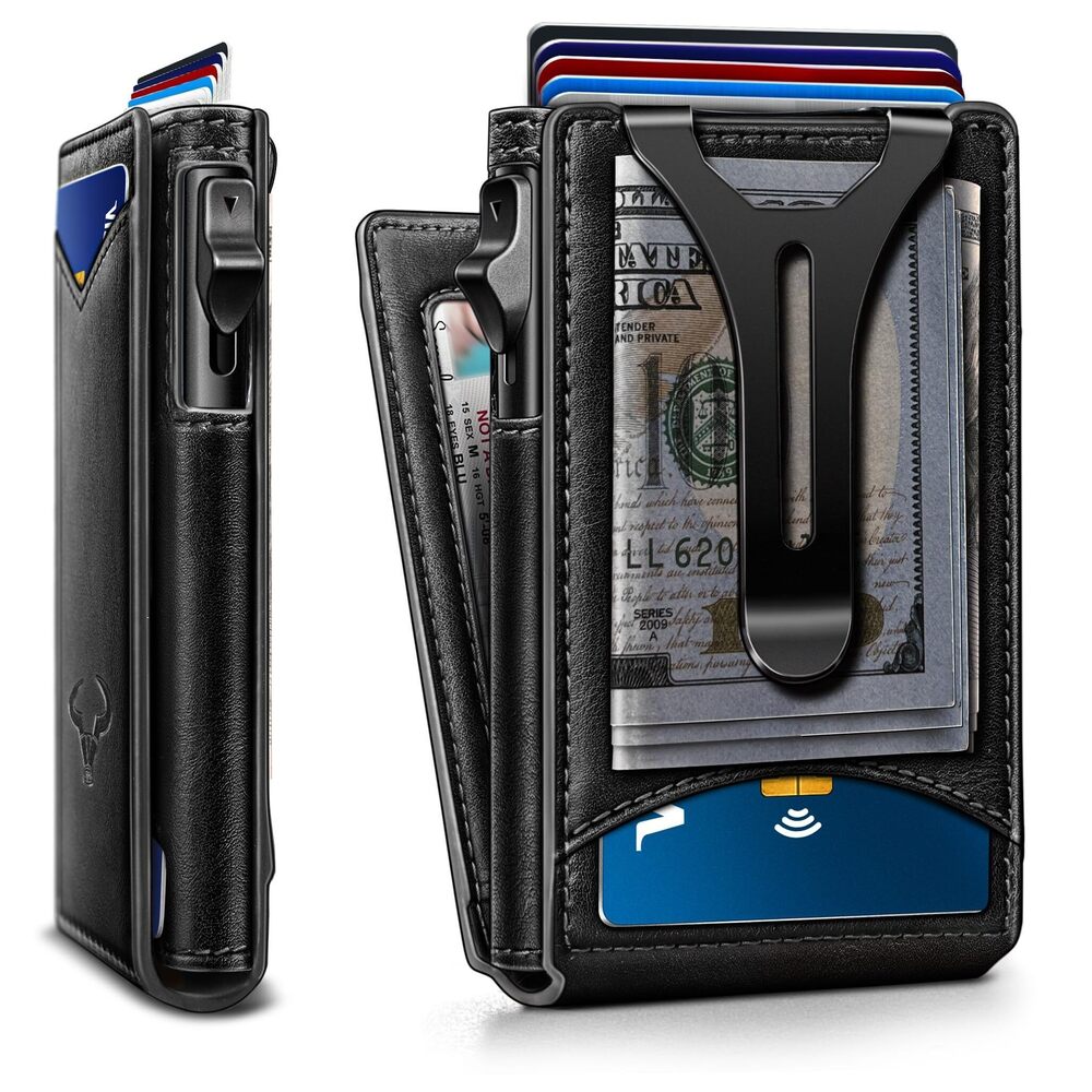 2328 Wallet,Money Clip Wallet Slim For Gift 9Cards-Metal Credit Card Case